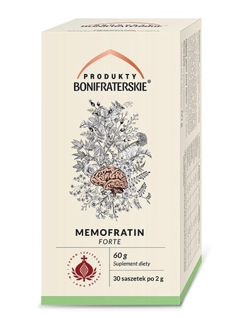 Memofratin Forte. Suplement diety, 60 g (30 saszetek po 2 g) : Preparaty ziołowe