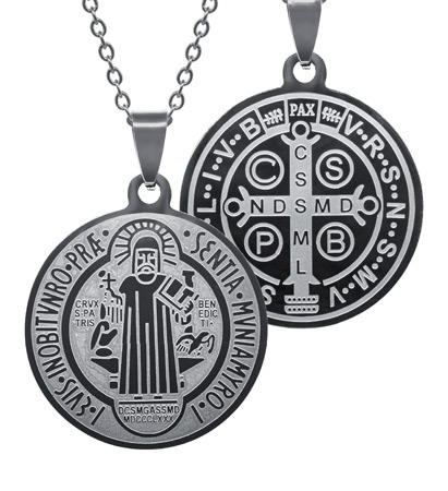 Cudowny medalion św. Benedykta z łańcuszkiem : Dewocjonalia